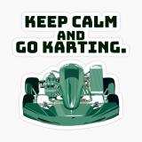 Keep Callm and go karting tony kart sticker